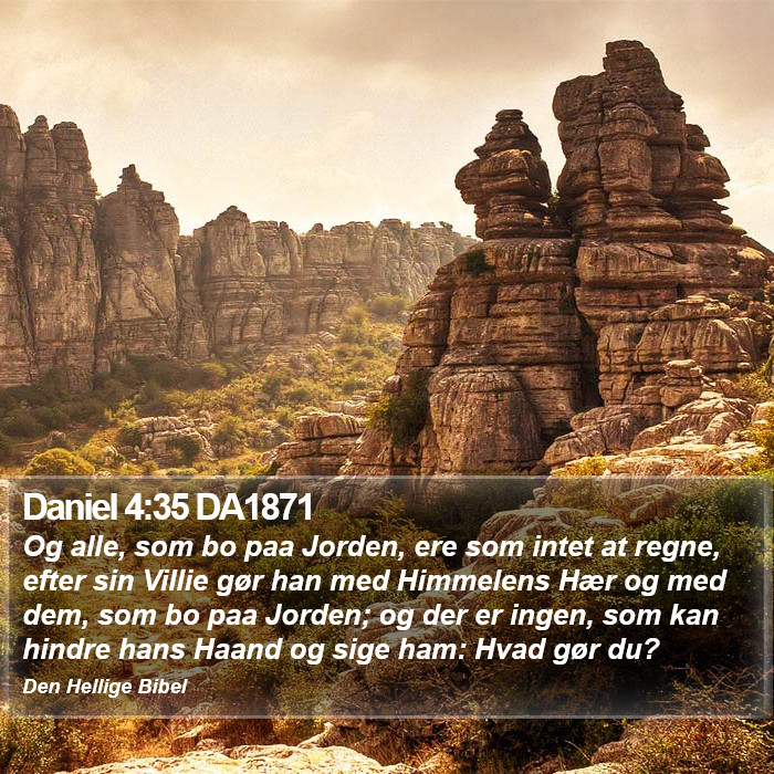 Daniel 4:35 DA1871 Bible Study