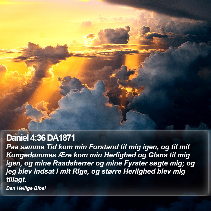 Daniel 4:36 DA1871 Bible Study