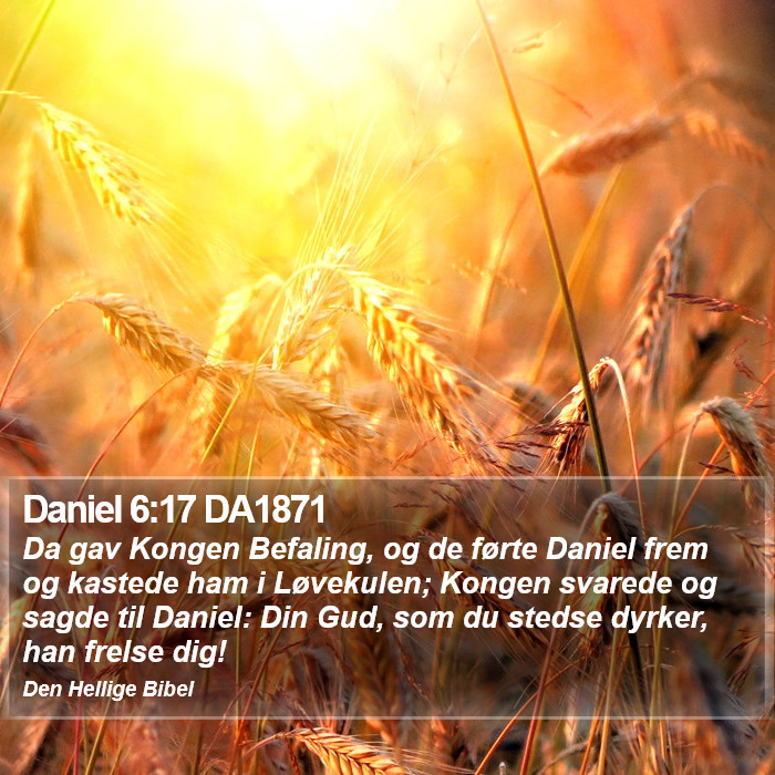 Daniel 6:17 DA1871 Bible Study