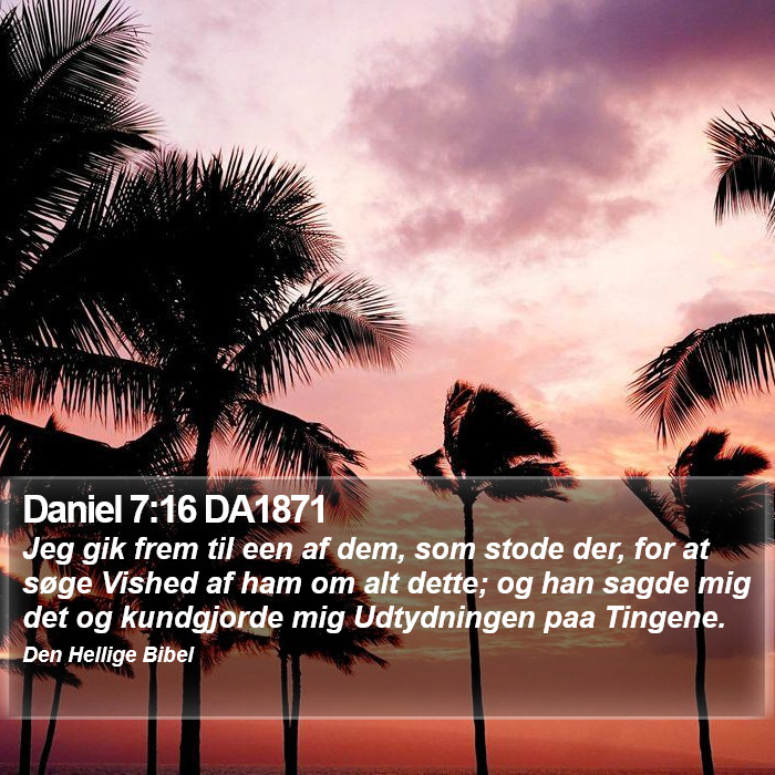 Daniel 7:16 DA1871 Bible Study