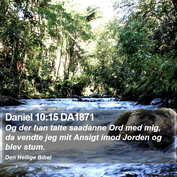 Daniel 10:15 DA1871 Bible Study