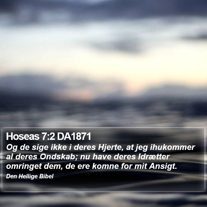 Hoseas 7:2 DA1871 Bible Study