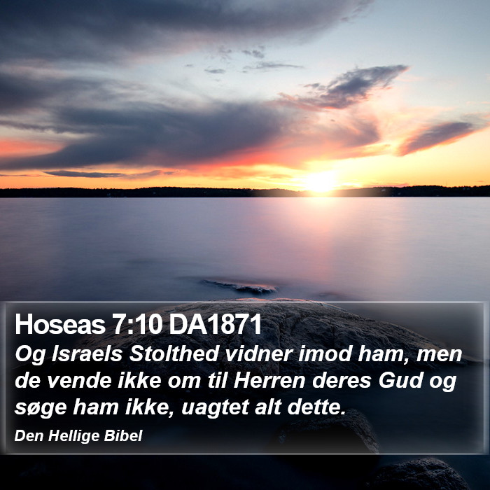 Hoseas 7:10 DA1871 Bible Study