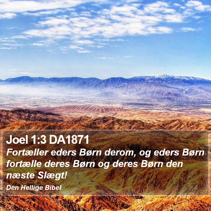 Joel 1:3 DA1871 Bible Study