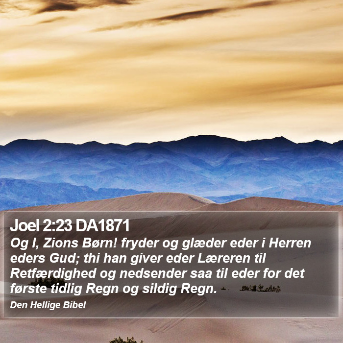 Joel 2:23 DA1871 Bible Study