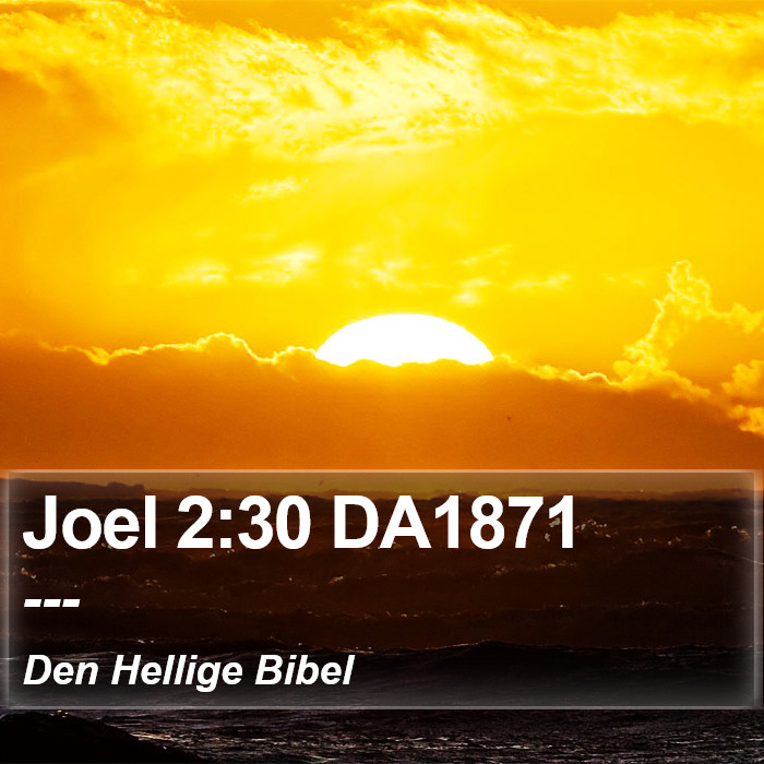 Joel 2:30 DA1871 Bible Study