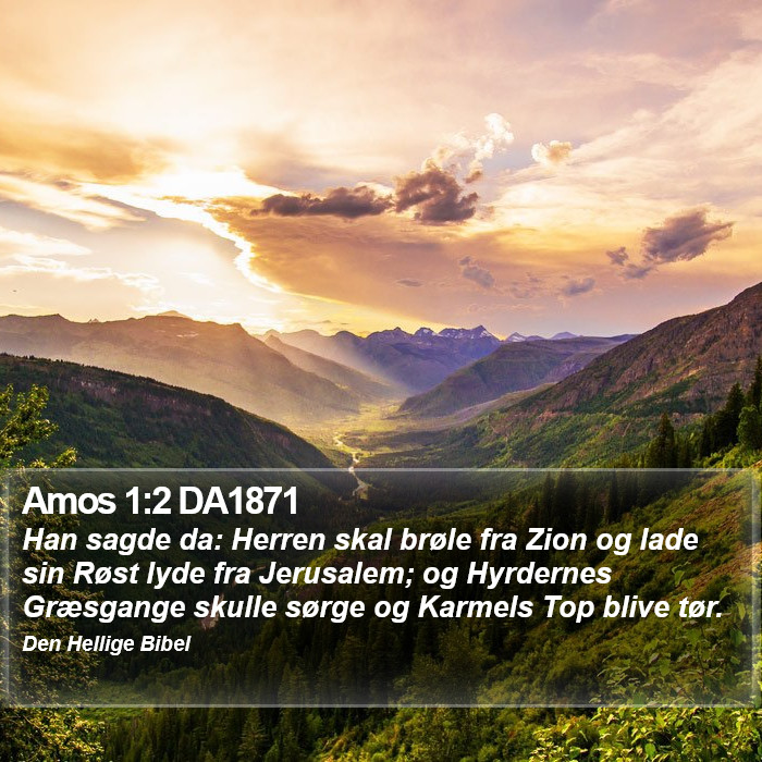 Amos 1:2 DA1871 Bible Study