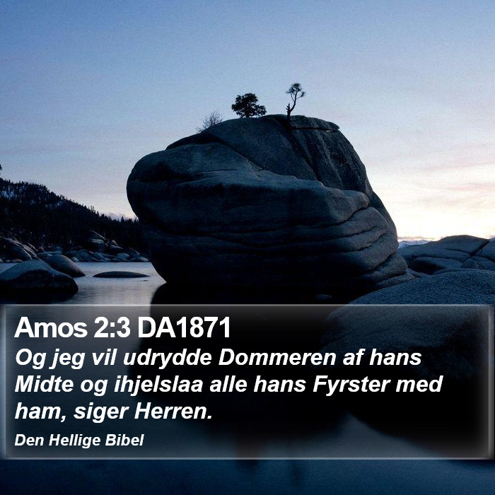 Amos 2:3 DA1871 Bible Study
