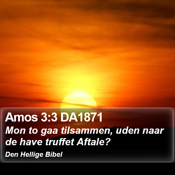 Amos 3:3 DA1871 Bible Study