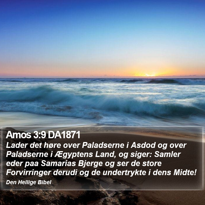 Amos 3:9 DA1871 Bible Study