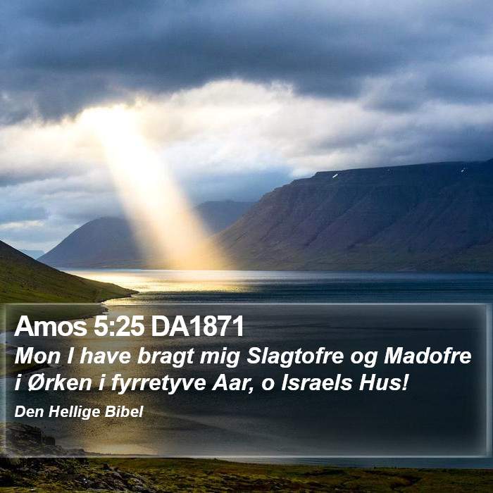Amos 5:25 DA1871 Bible Study