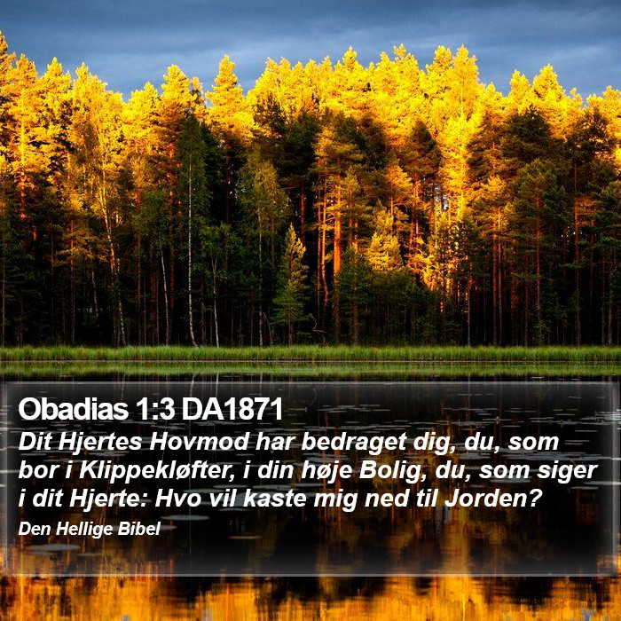 Obadias 1:3 DA1871 Bible Study