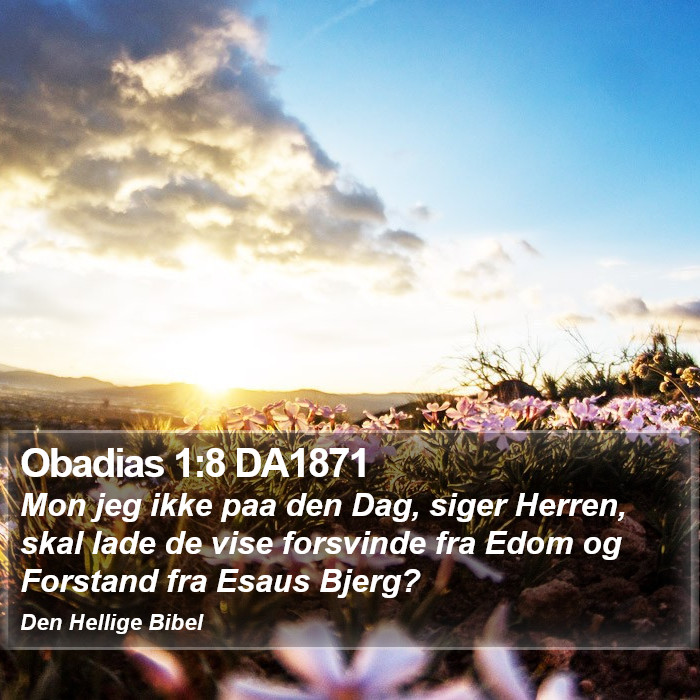 Obadias 1:8 DA1871 Bible Study