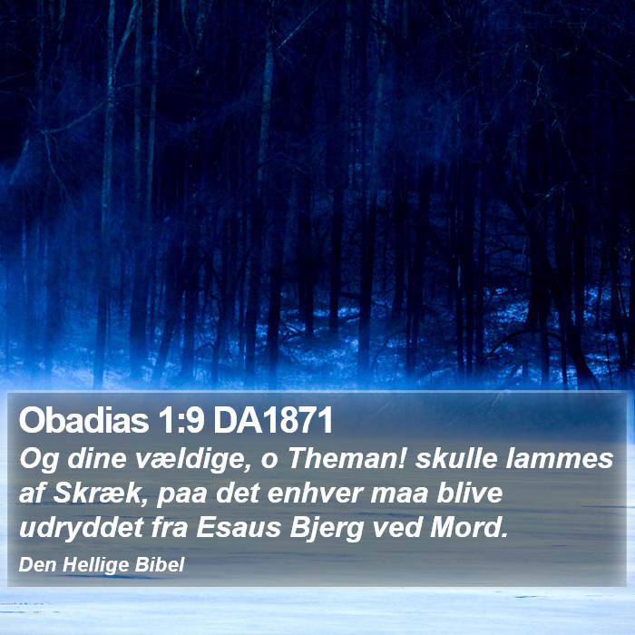 Obadias 1:9 DA1871 Bible Study