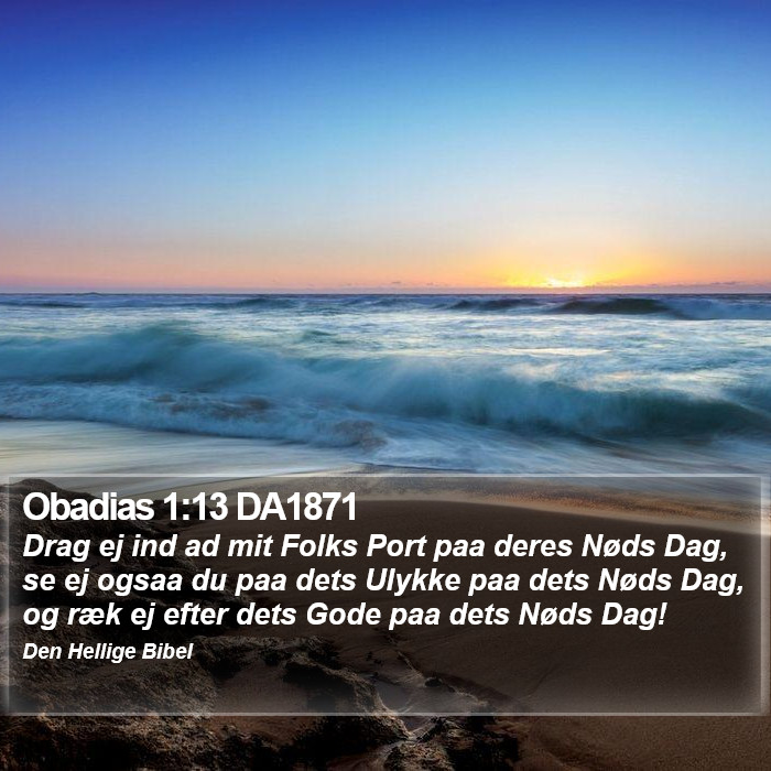 Obadias 1:13 DA1871 Bible Study