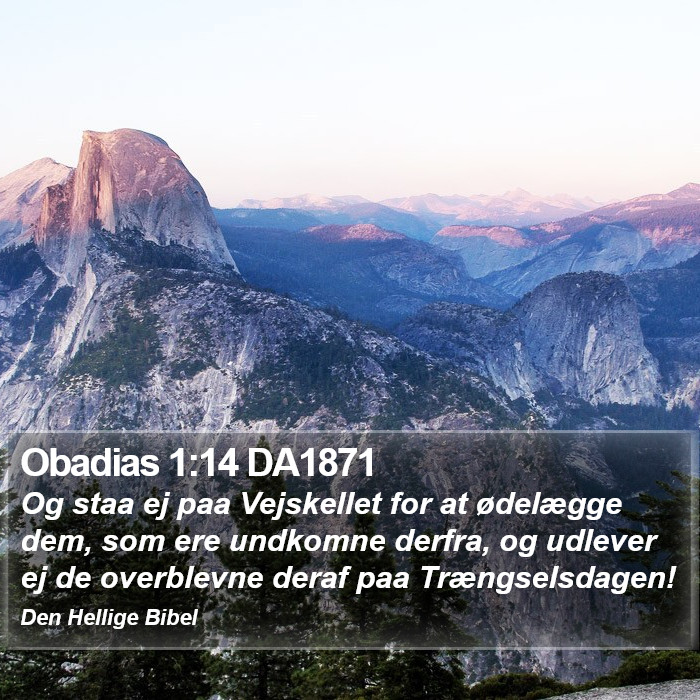 Obadias 1:14 DA1871 Bible Study