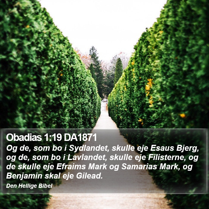 Obadias 1:19 DA1871 Bible Study