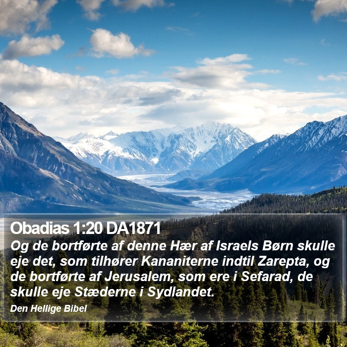 Obadias 1:20 DA1871 Bible Study