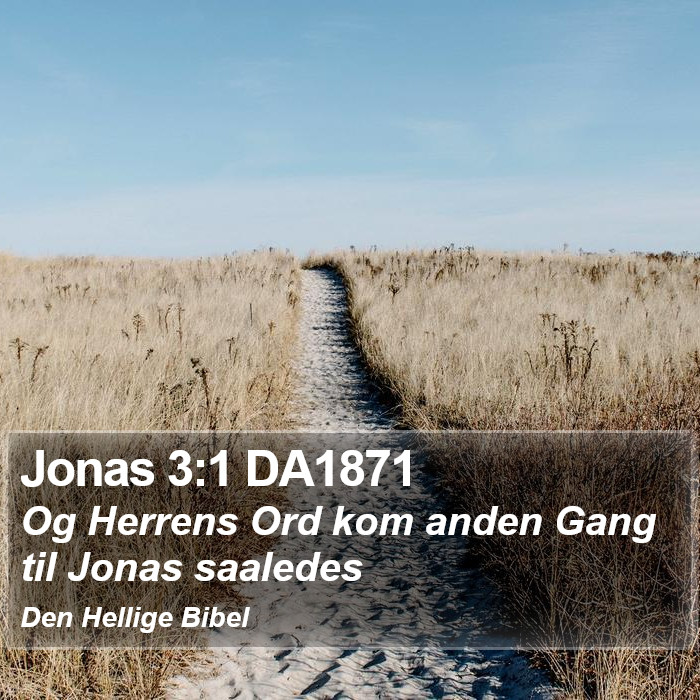 Jonas 3:1 DA1871 Bible Study