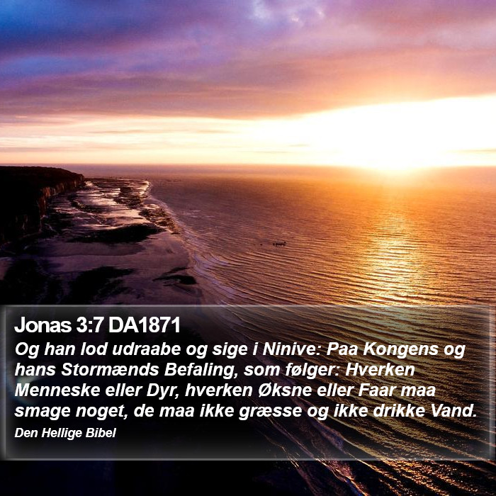 Jonas 3:7 DA1871 Bible Study