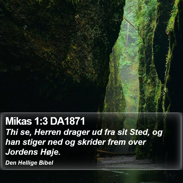 Mikas 1:3 DA1871 Bible Study