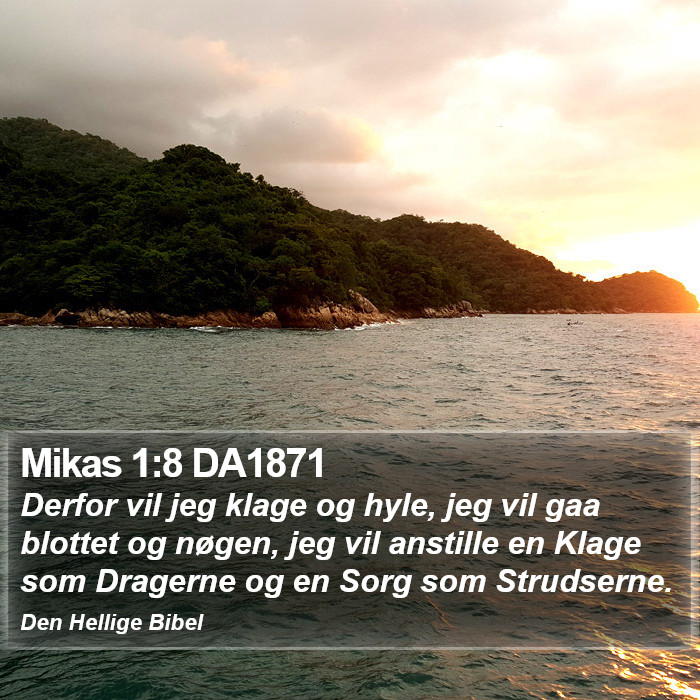 Mikas 1:8 DA1871 Bible Study