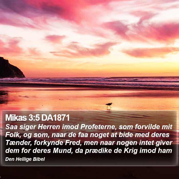 Mikas 3:5 DA1871 Bible Study