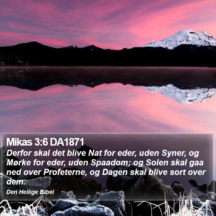 Mikas 3:6 DA1871 Bible Study