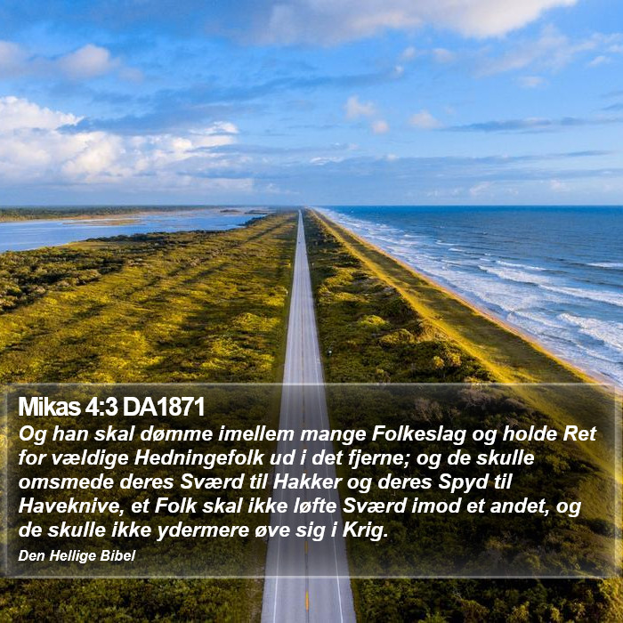 Mikas 4:3 DA1871 Bible Study