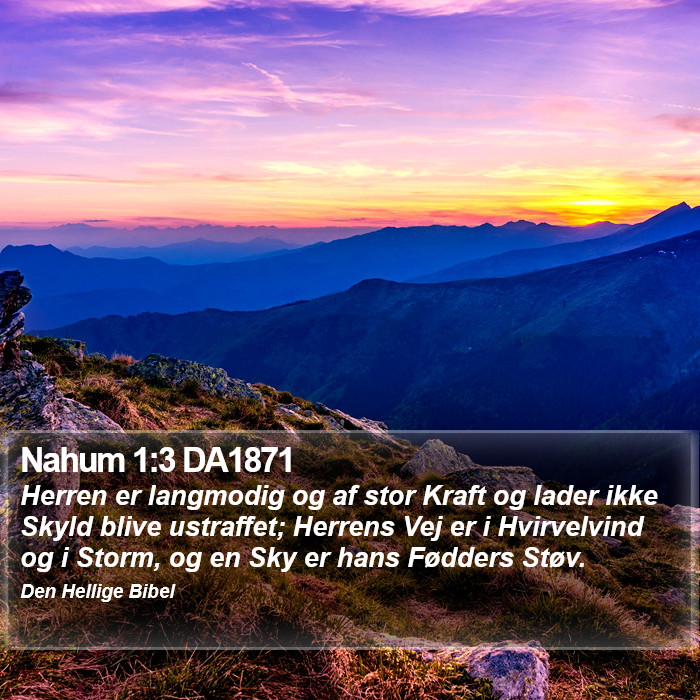 Nahum 1:3 DA1871 Bible Study