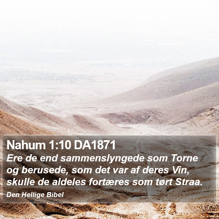 Nahum 1:10 DA1871 Bible Study