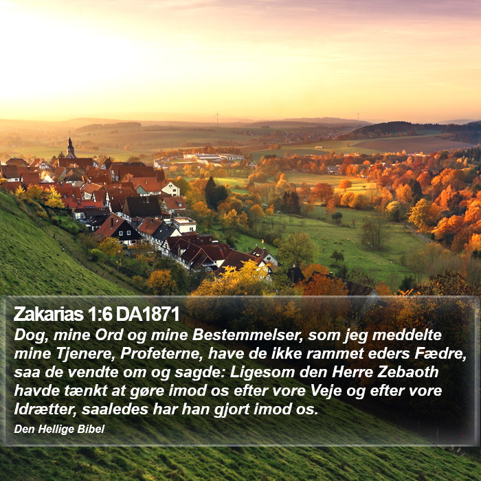 Zakarias 1:6 DA1871 Bible Study