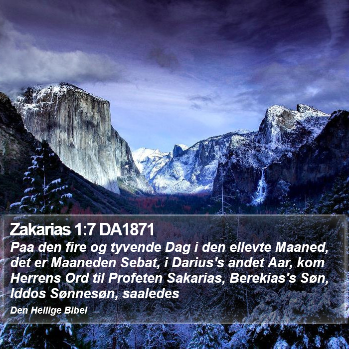 Zakarias 1:7 DA1871 Bible Study