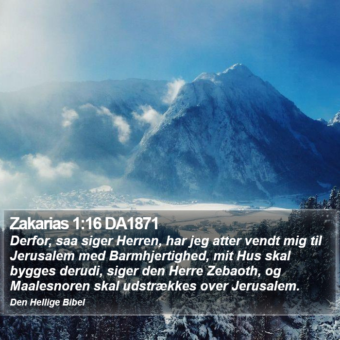 Zakarias 1:16 DA1871 Bible Study