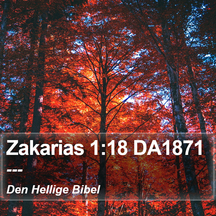 Zakarias 1:18 DA1871 Bible Study