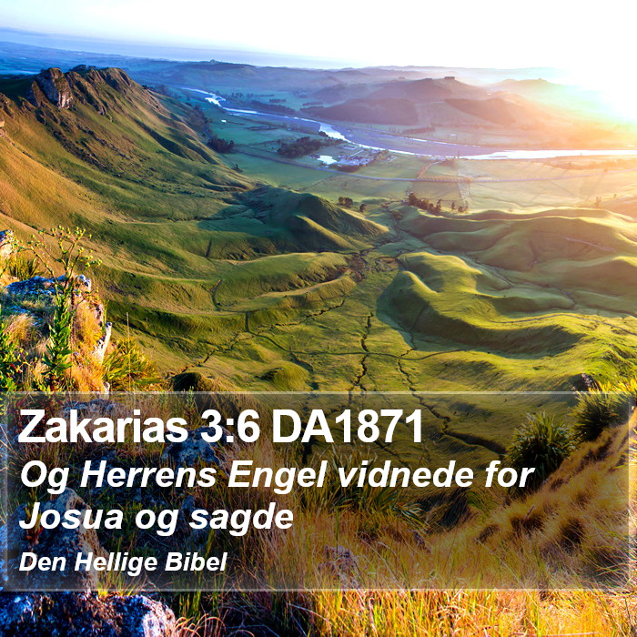 Zakarias 3:6 DA1871 Bible Study