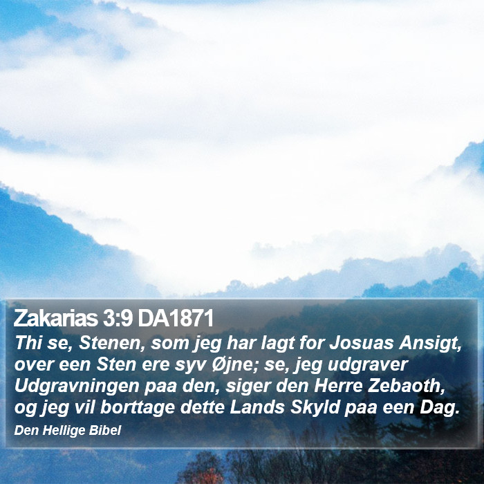 Zakarias 3:9 DA1871 Bible Study
