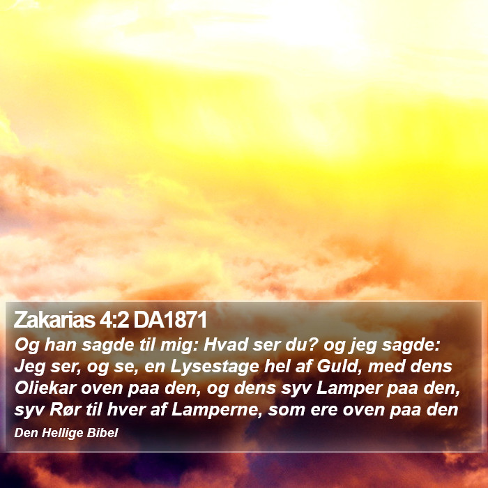 Zakarias 4:2 DA1871 Bible Study