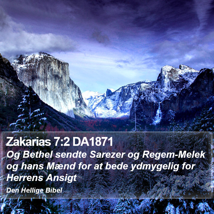 Zakarias 7:2 DA1871 Bible Study