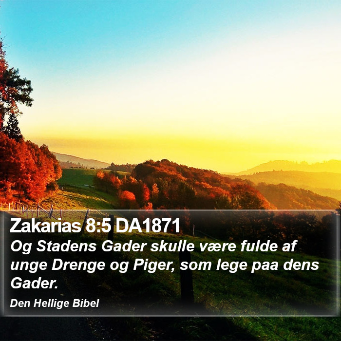 Zakarias 8:5 DA1871 Bible Study