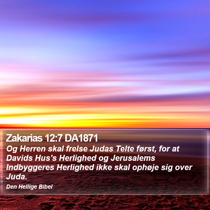 Zakarias 12:7 DA1871 Bible Study