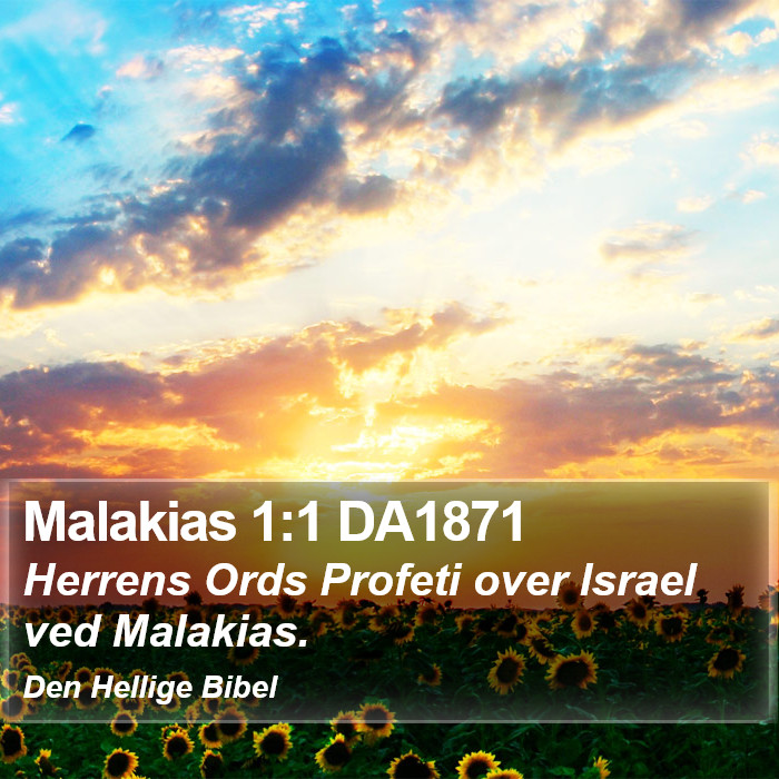 Malakias 1:1 DA1871 Bible Study