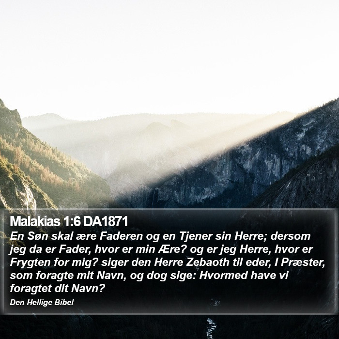 Malakias 1:6 DA1871 Bible Study