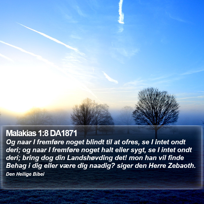 Malakias 1:8 DA1871 Bible Study