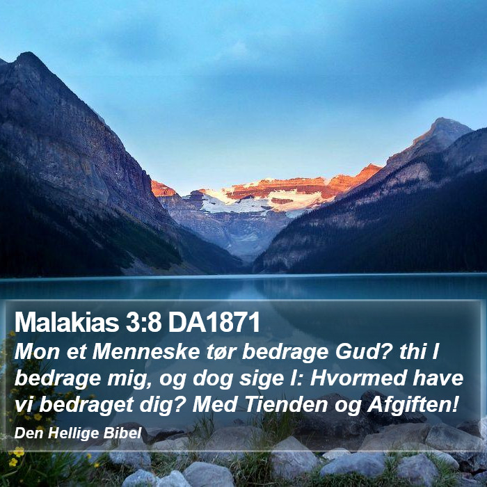 Malakias 3:8 DA1871 Bible Study