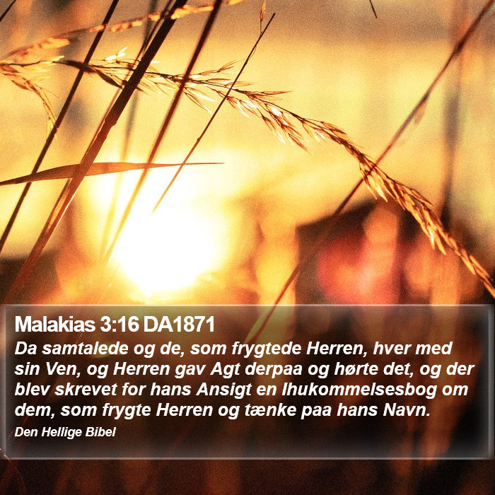 Malakias 3:16 DA1871 Bible Study