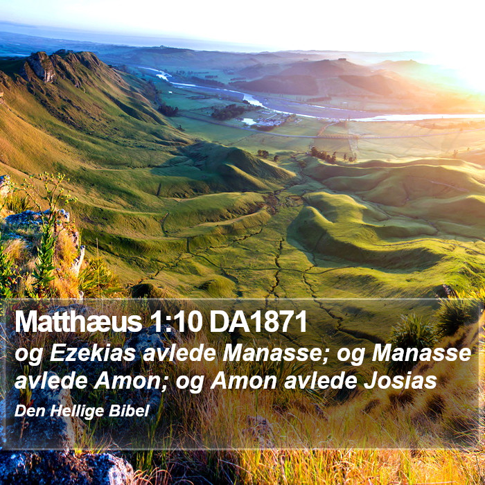 Matthæus 1:10 DA1871 Bible Study