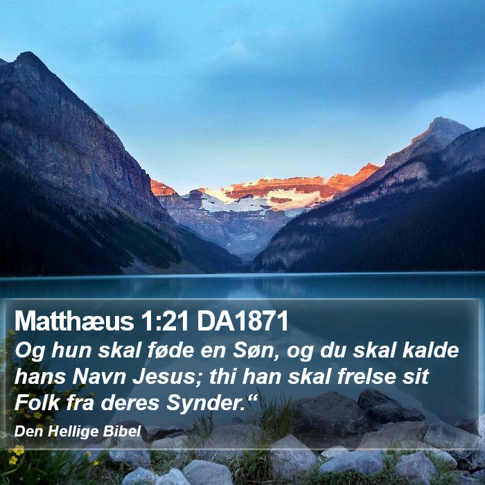 Matthæus 1:21 DA1871 Bible Study