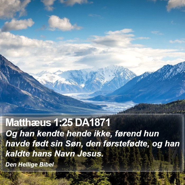 Matthæus 1:25 DA1871 Bible Study