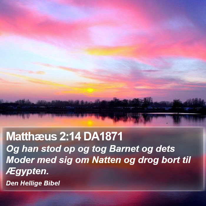 Matthæus 2:14 DA1871 Bible Study